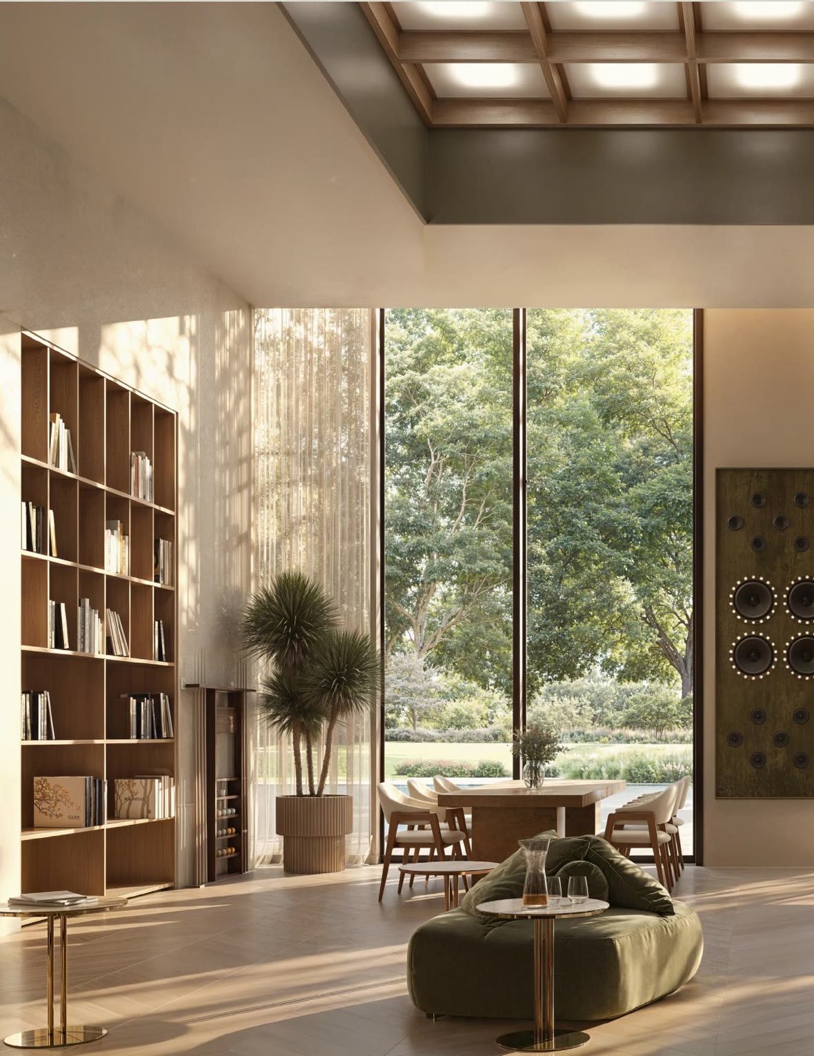 Sunlit double-height interior at The Wilds in Dubai